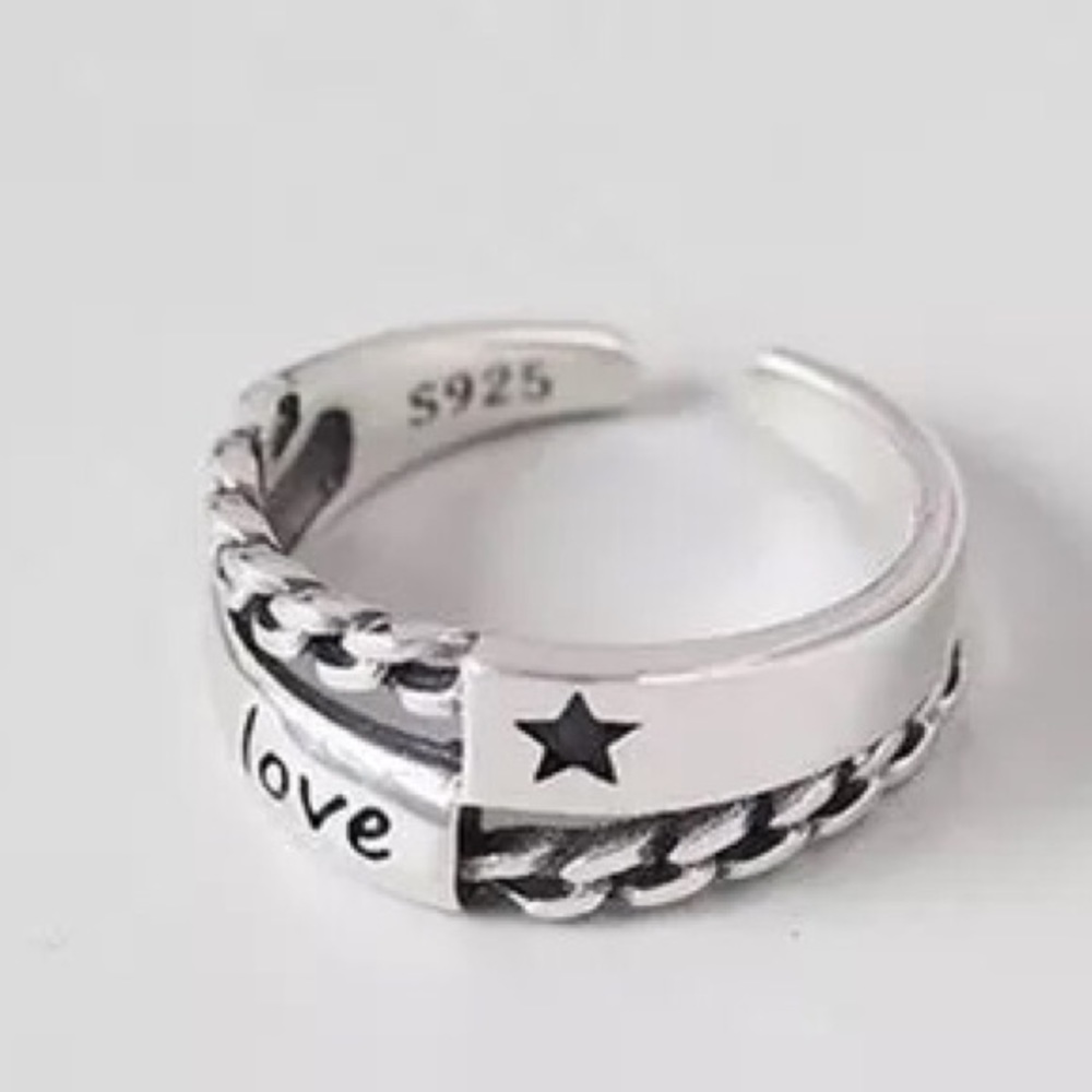 Boho sterling ring